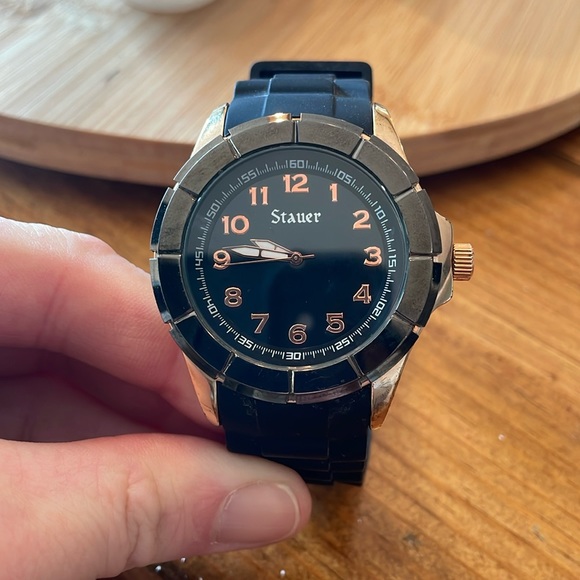 Stauer Other - Stauer men’s 46mm black rose gold chronograph watch